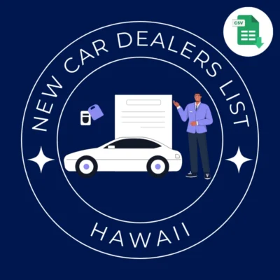 Hawaii New Car Dealers Email List
